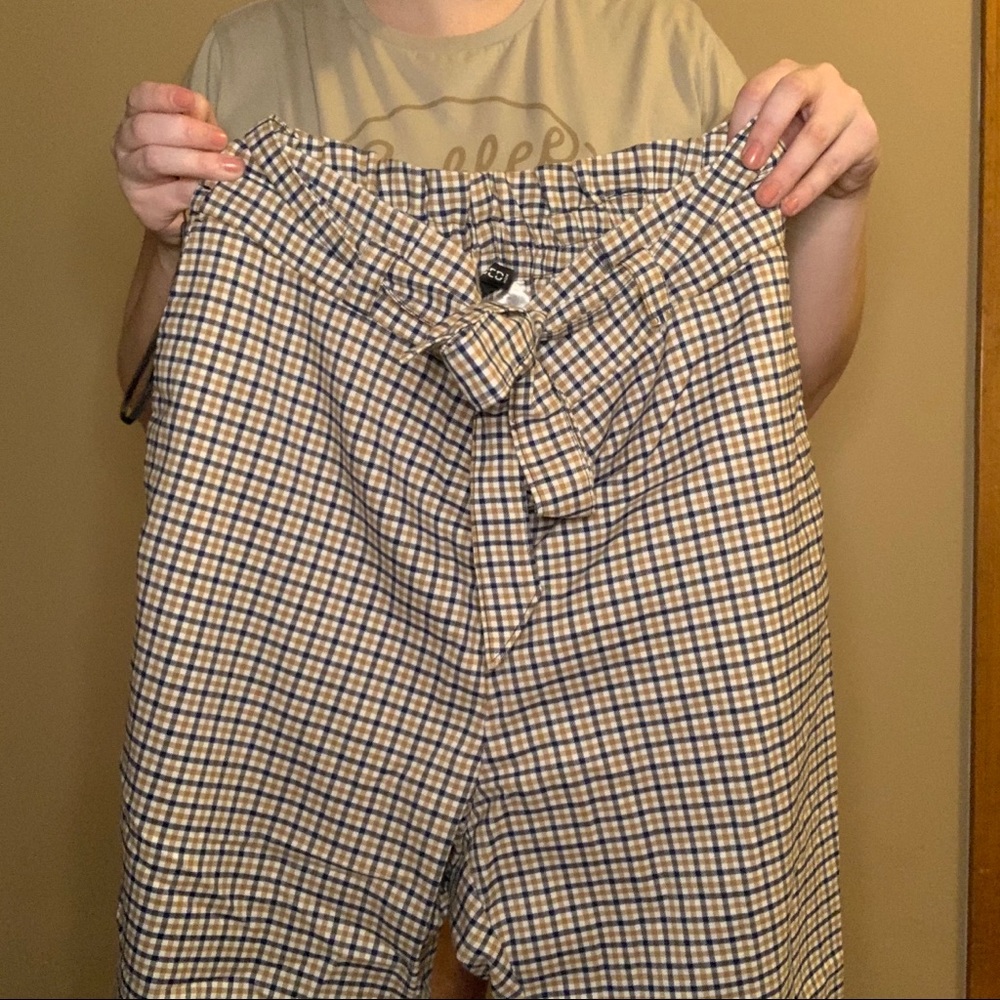 Navy and gold paper bag pants! Like new!